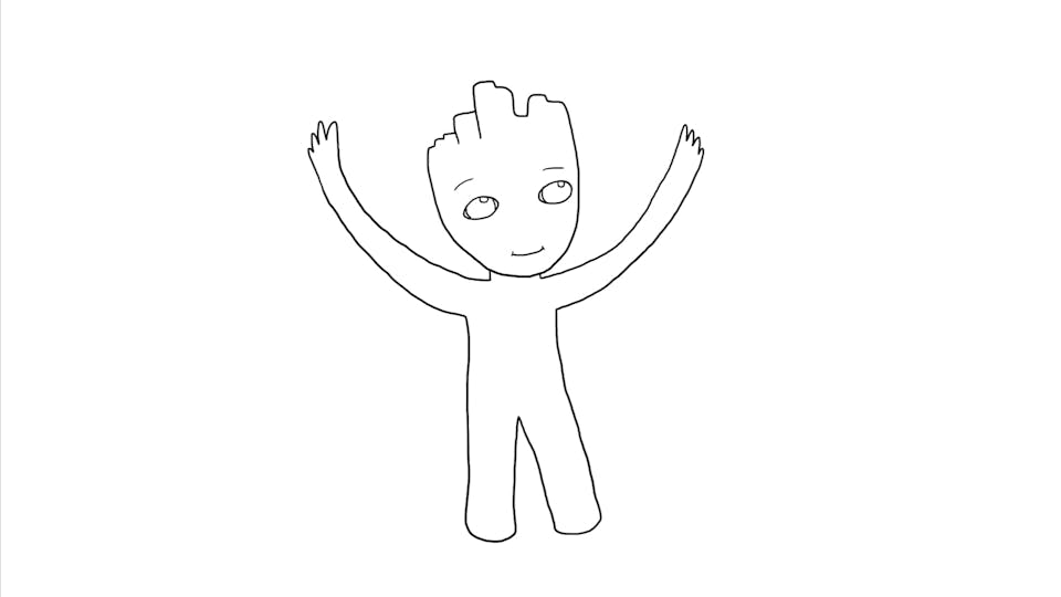 How To Draw Baby Groot Step By Step Drawing Beano Com