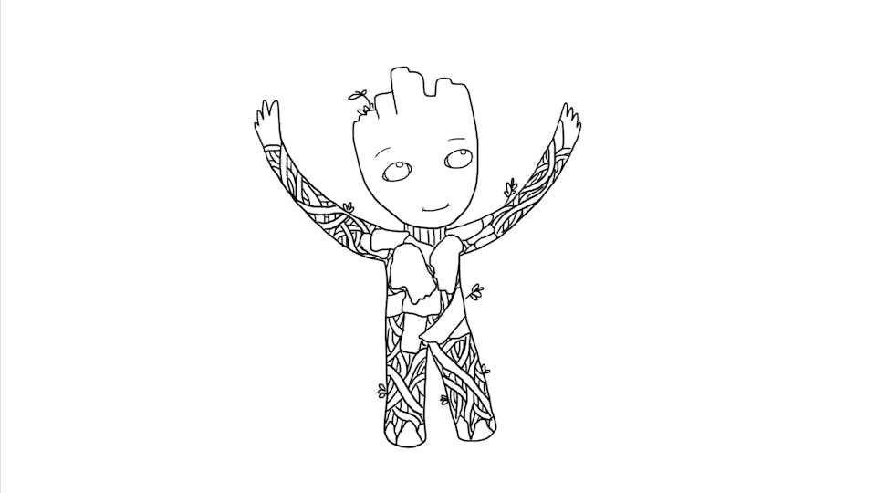 How To Draw Baby Groot Step By Step Drawing Beano Com